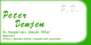 peter demjen business card
