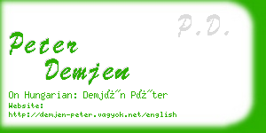 peter demjen business card